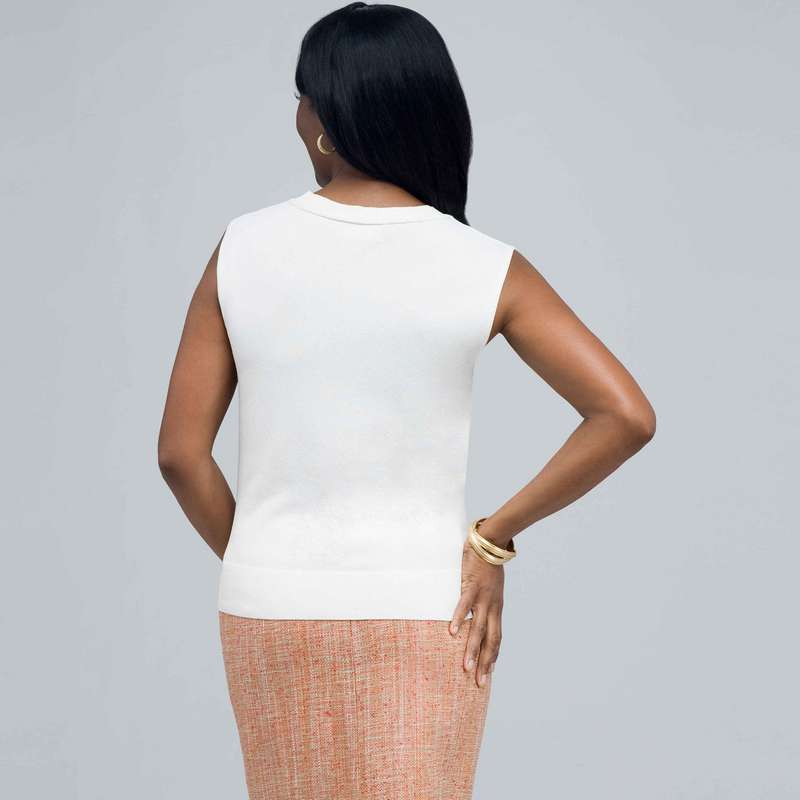 Scoop Neck Shell., Ivory, large image number 1